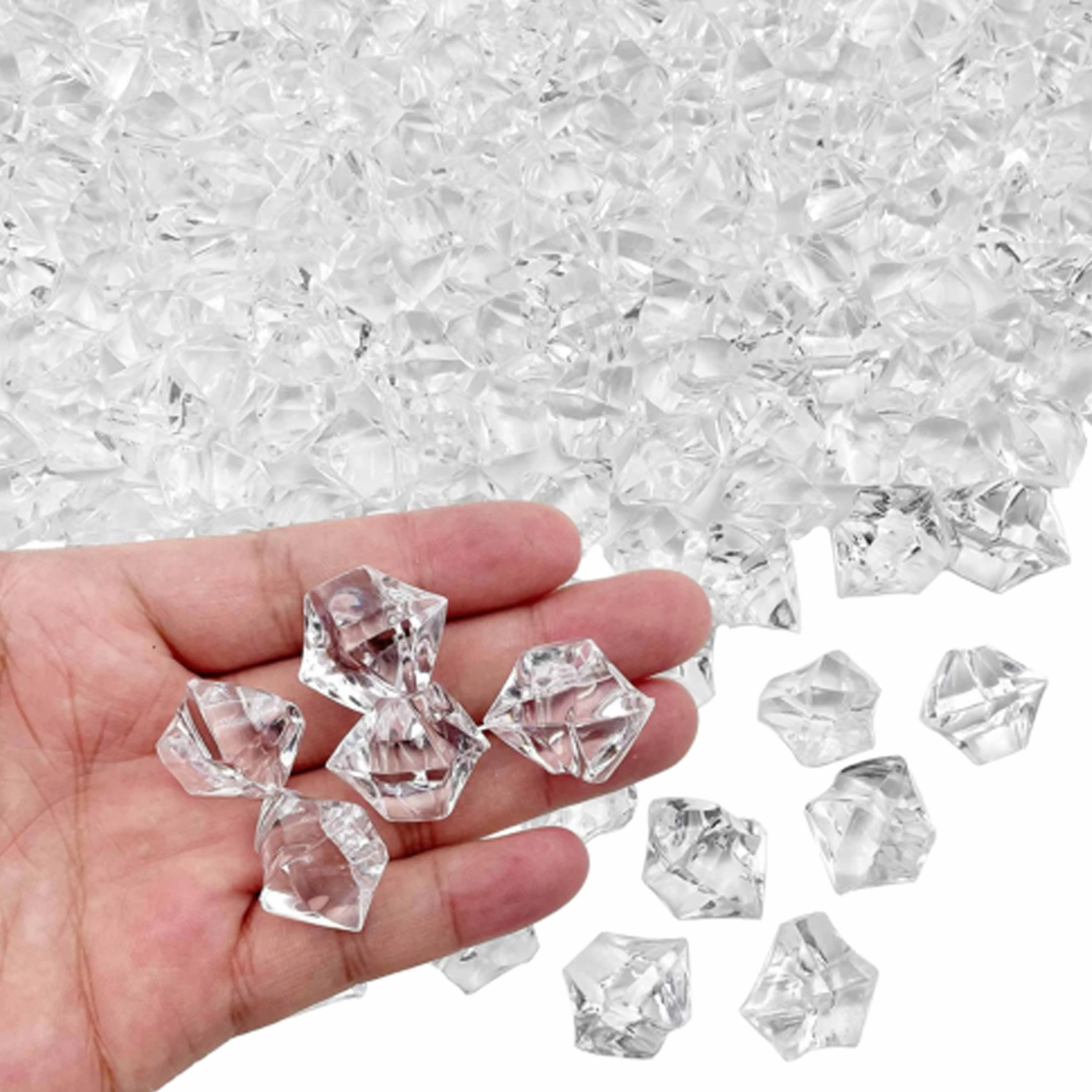 2 Bags Aquarium Decorative Rocks Plastic Ice Crystal Fish Tank Decorations 0.4lb