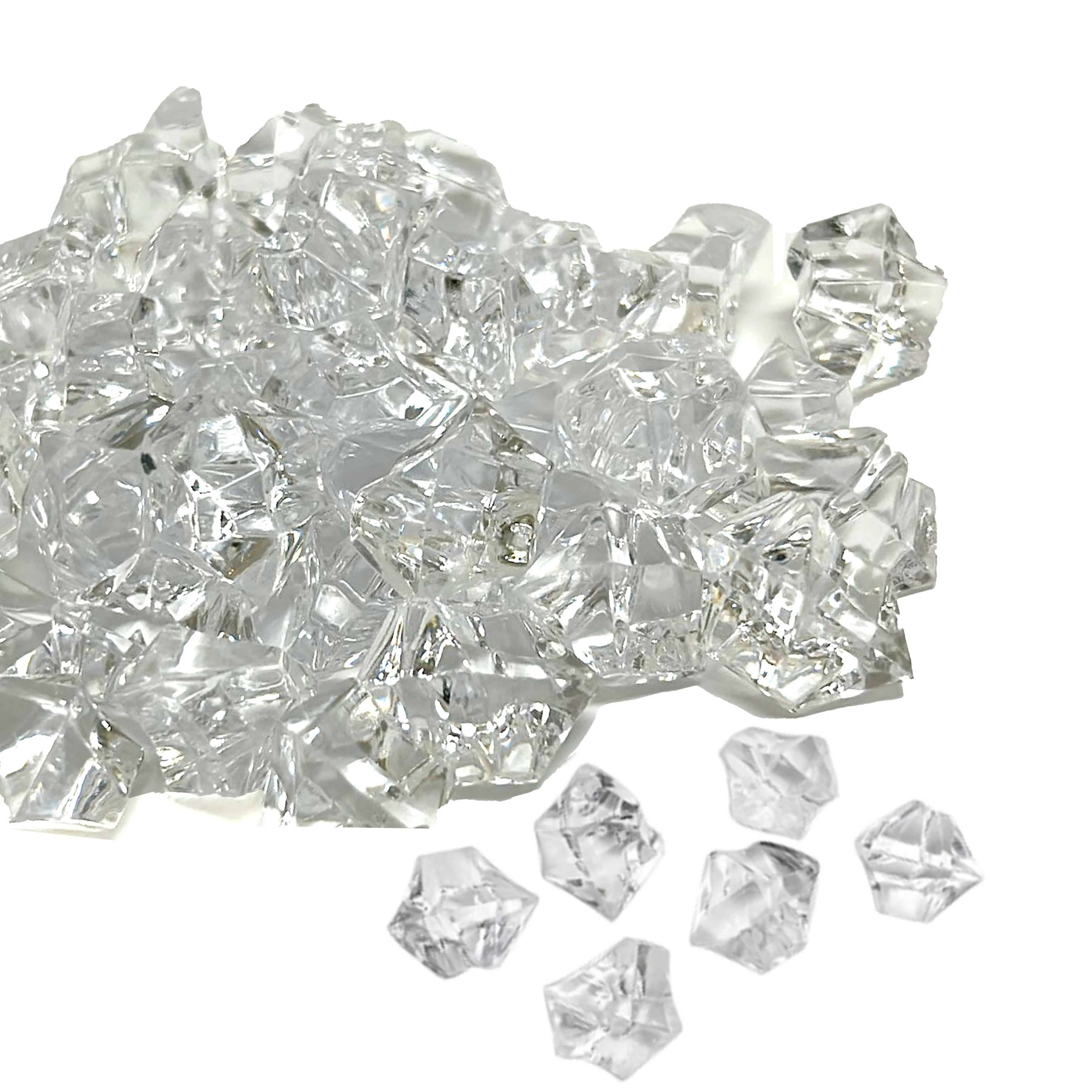2 Bags Aquarium Decorative Rocks Plastic Ice Crystal Fish Tank Decorations 0.4lb