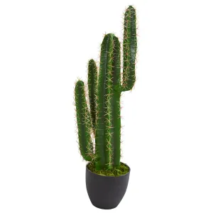 3' Artificial Cactus w/Planter - Low Maintenance, Life-Like & Vibrant Silk Plants For Busy People.