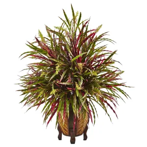 30" Artificial Autumn Grass w/Planter - Low Maintenance, Life-Like & Vibrant Silk Plants For Busy People.