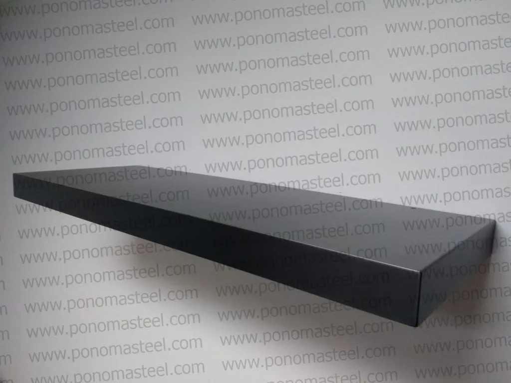 42"x12"x2.0" (cm.107x30.5x5.1) painted stainless steel floating shelf
