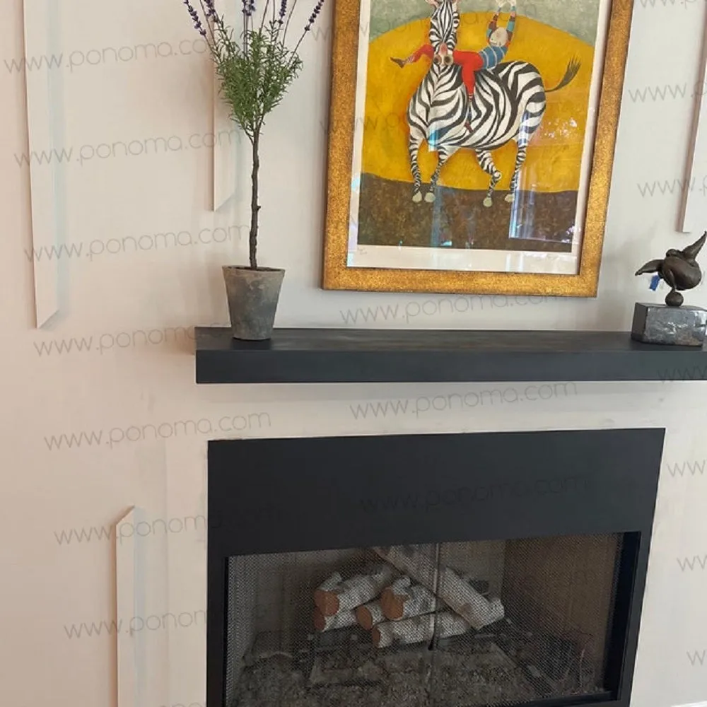 42"x12"x2.0" (cm.107x30.5x5.1) painted stainless steel floating shelf