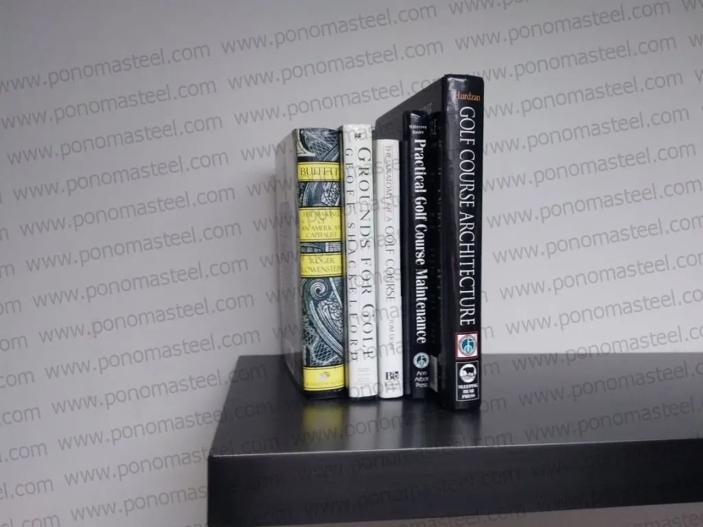 48"x10"x2.5" (cm.121.9x25.4x6.4) painted stainless steel floating shelf