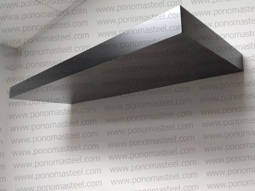 48"x10"x2.5" (cm.121.9x25.4x6.4) painted stainless steel floating shelf