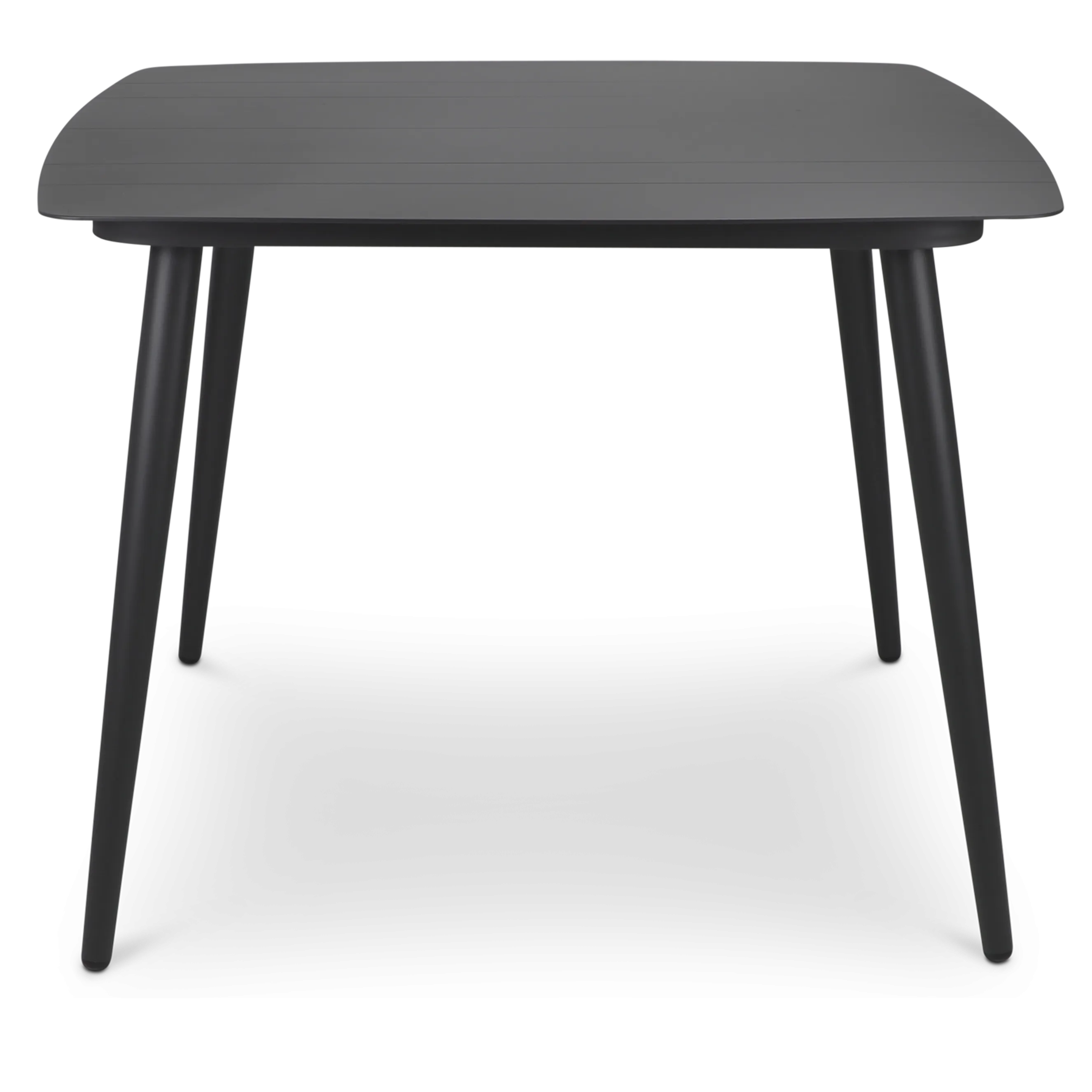 Amalfi Square 5 Piece Outdoor Setting in Gunmetal with UV Plastic Outdoor Chairs (PP)