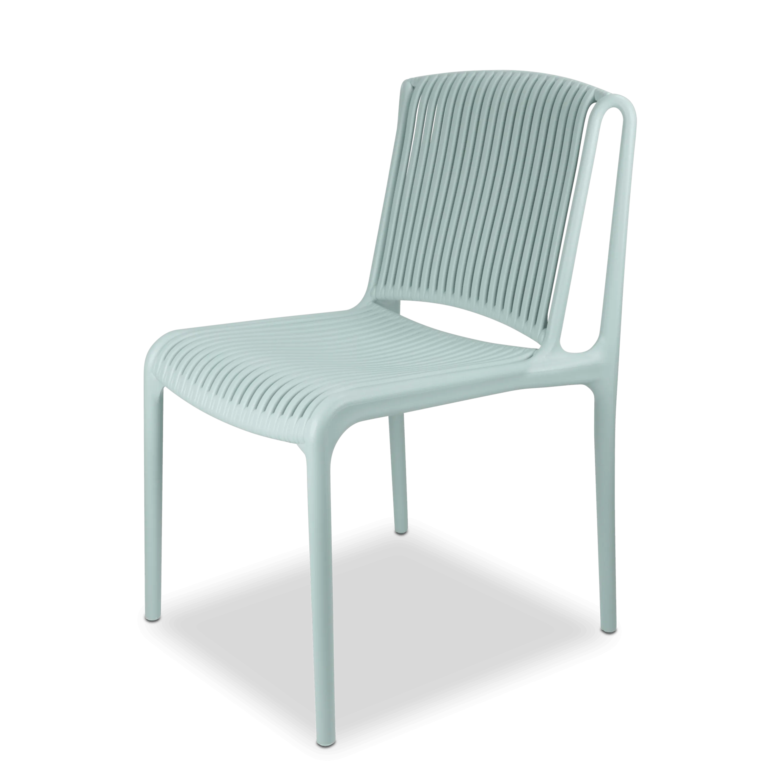 Amalfi Square 5 Piece Outdoor Setting in Gunmetal with UV Plastic Outdoor Chairs (PP)