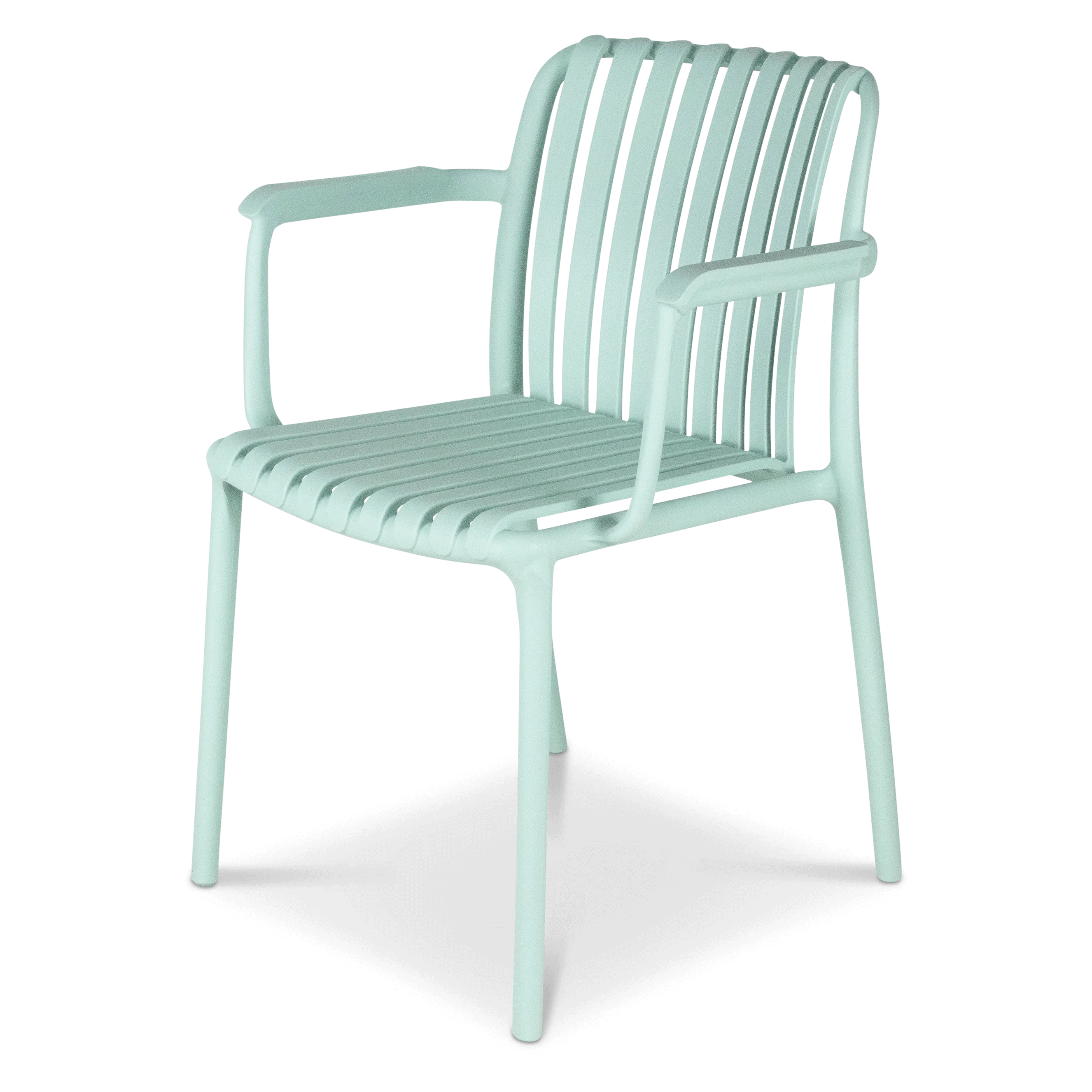 Amalfi Square 5 Piece Outdoor Setting in Gunmetal with UV Plastic Outdoor Chairs (PP)