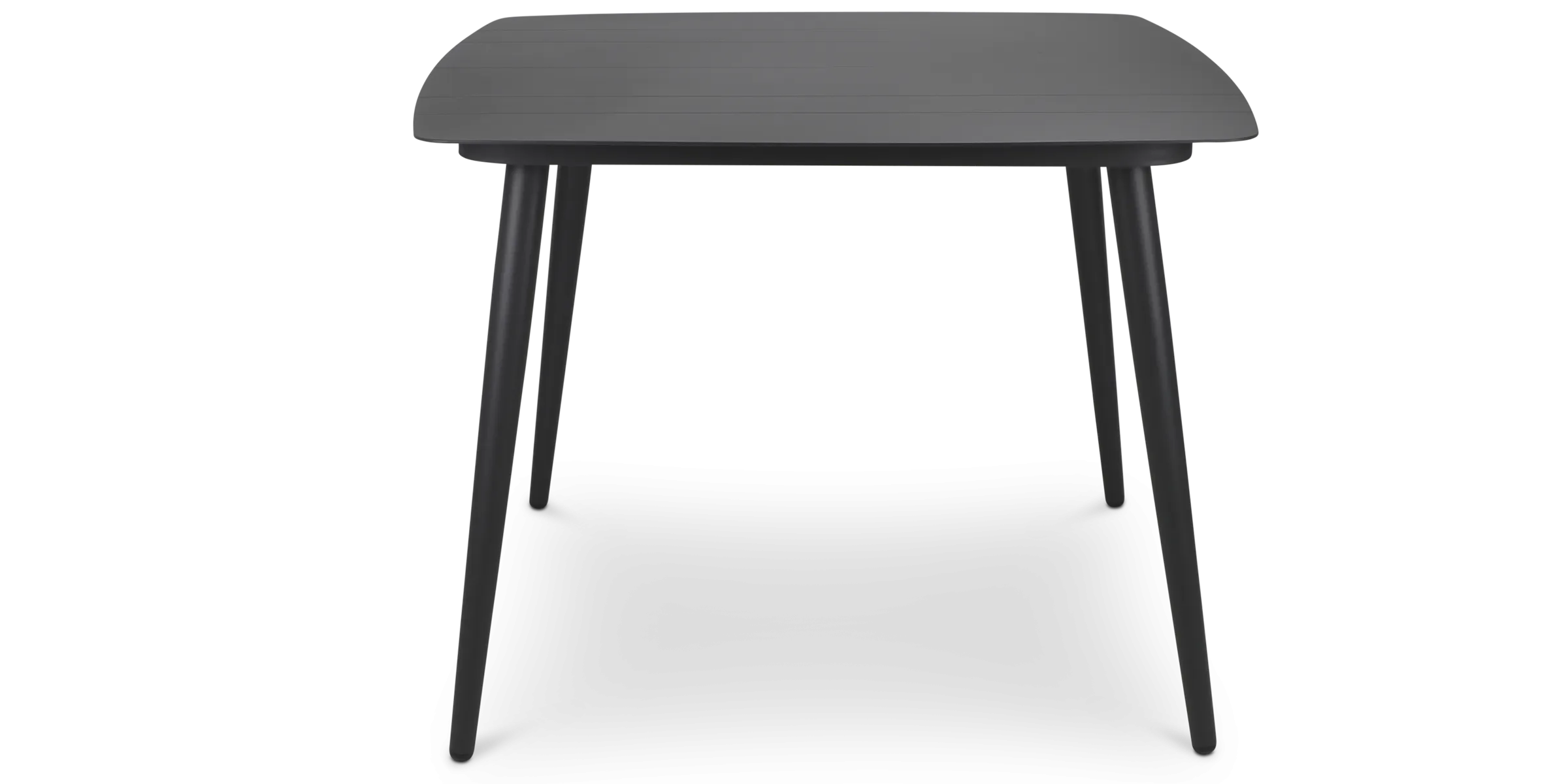 Amalfi Square 5 Piece Outdoor Setting in Gunmetal with UV Plastic Outdoor Chairs (PP)