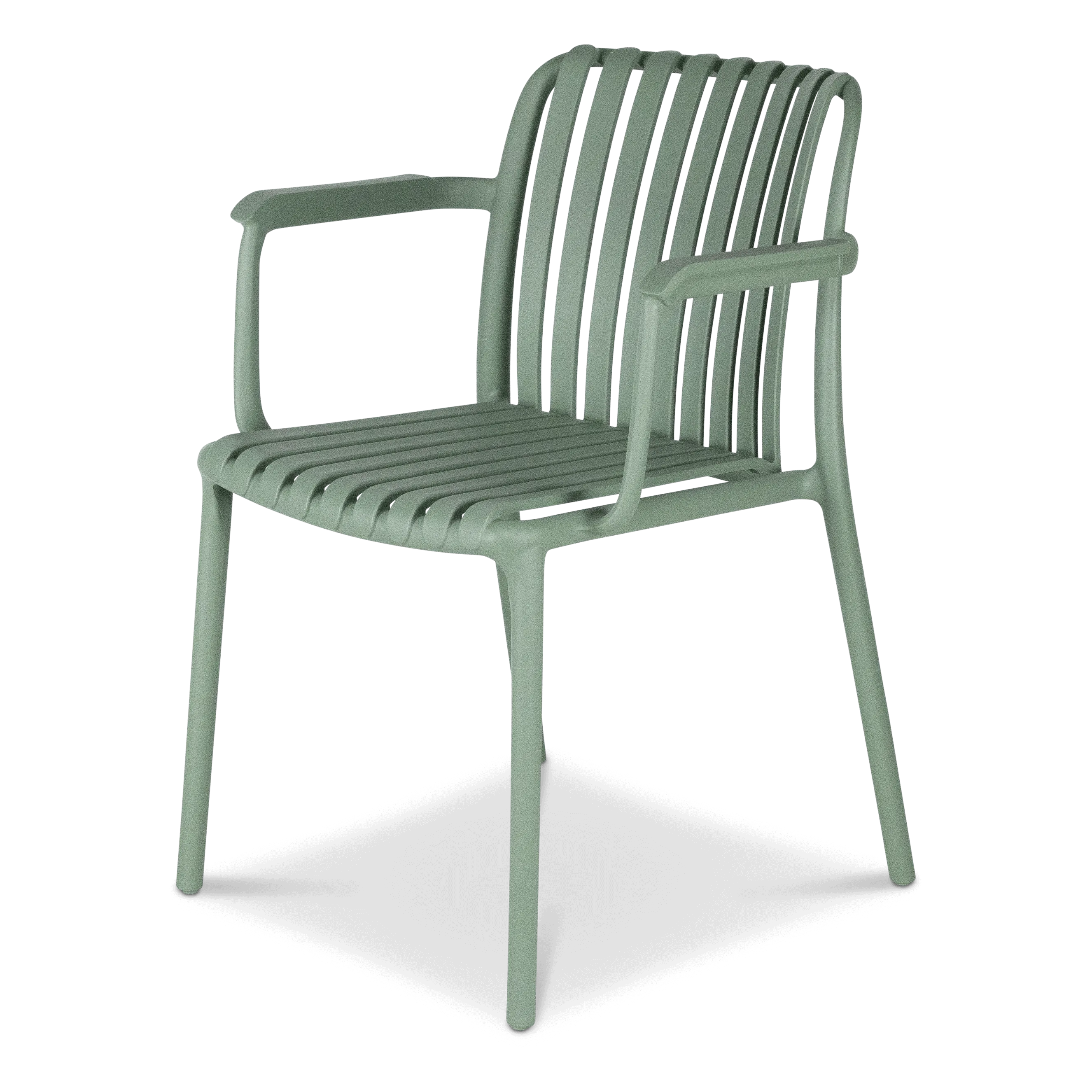 Amalfi Square 5 Piece Outdoor Setting in Gunmetal with UV Plastic Outdoor Chairs (PP)