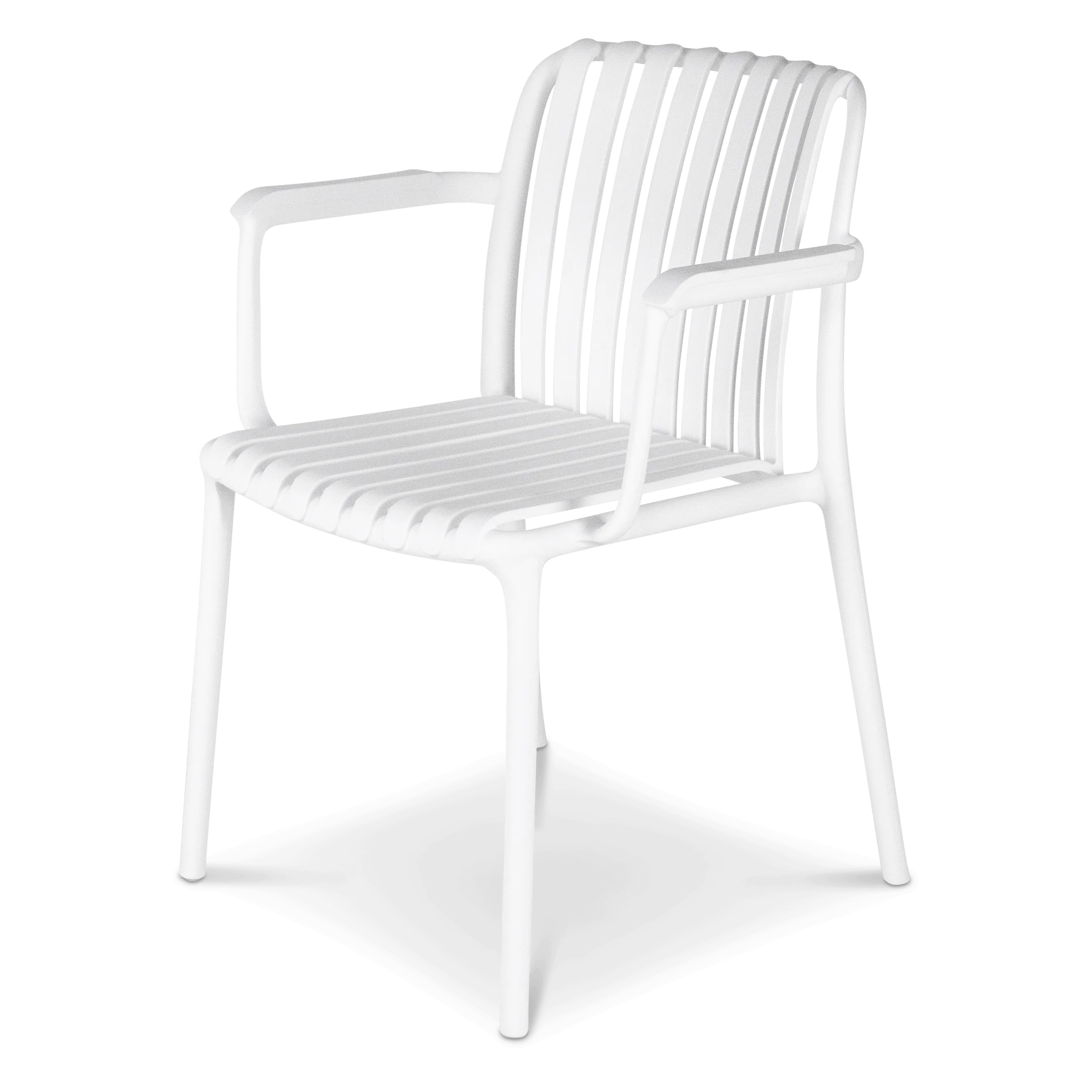 Amalfi Square 5 Piece Outdoor Setting in Gunmetal with UV Plastic Outdoor Chairs (PP)
