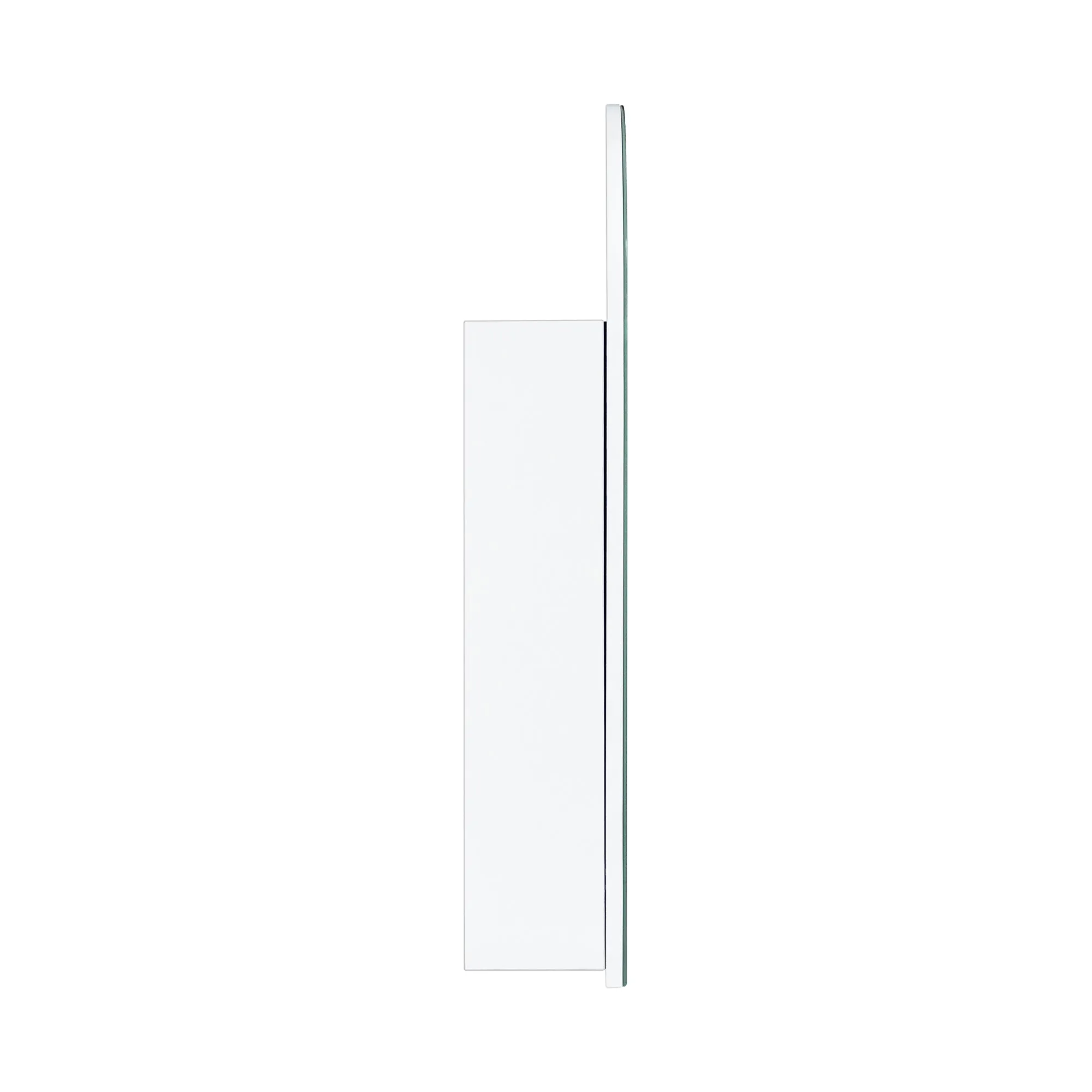 Arched Recess and Surface Mount Frameless Medicine Cabinet with Mirror