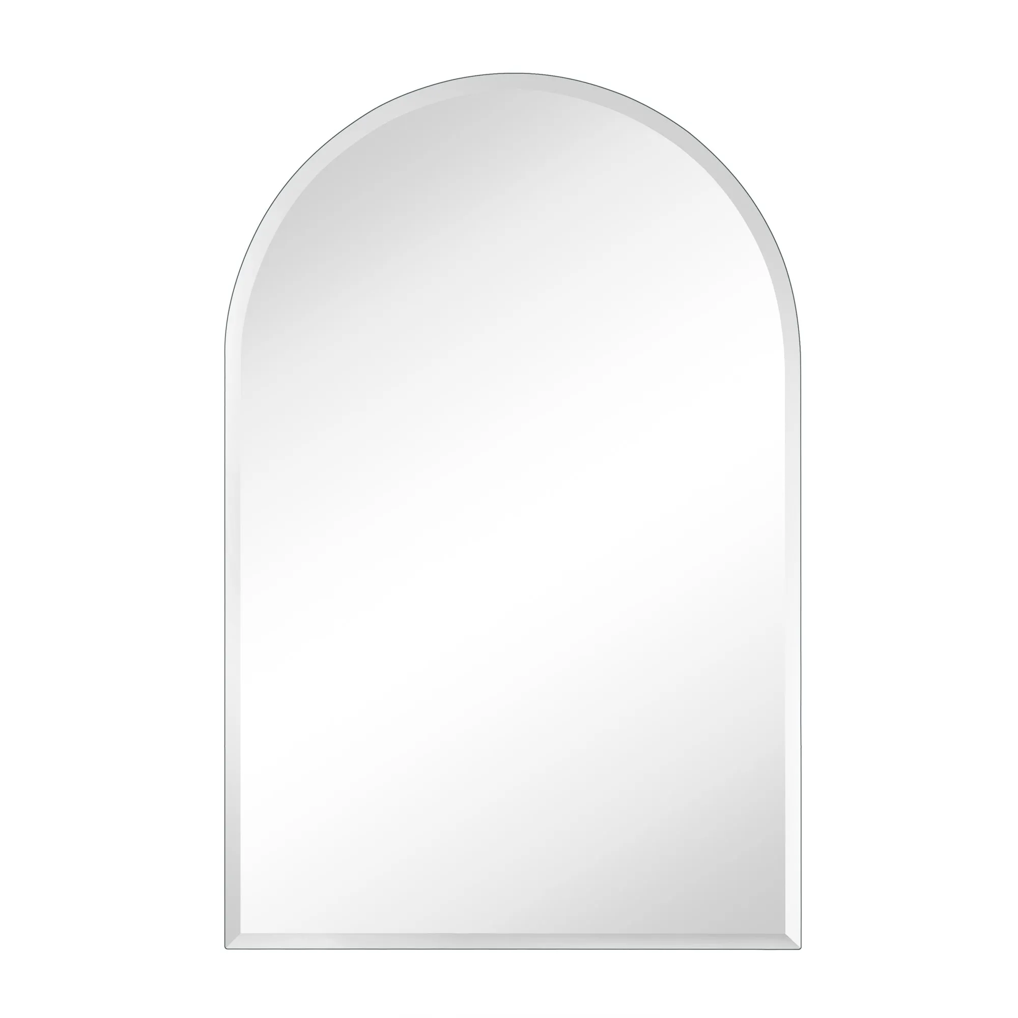 Arched Recess and Surface Mount Frameless Medicine Cabinet with Mirror