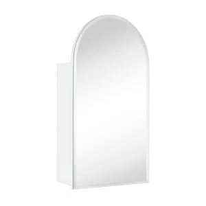 Arched Recess and Surface Mount Frameless Medicine Cabinet with Mirror