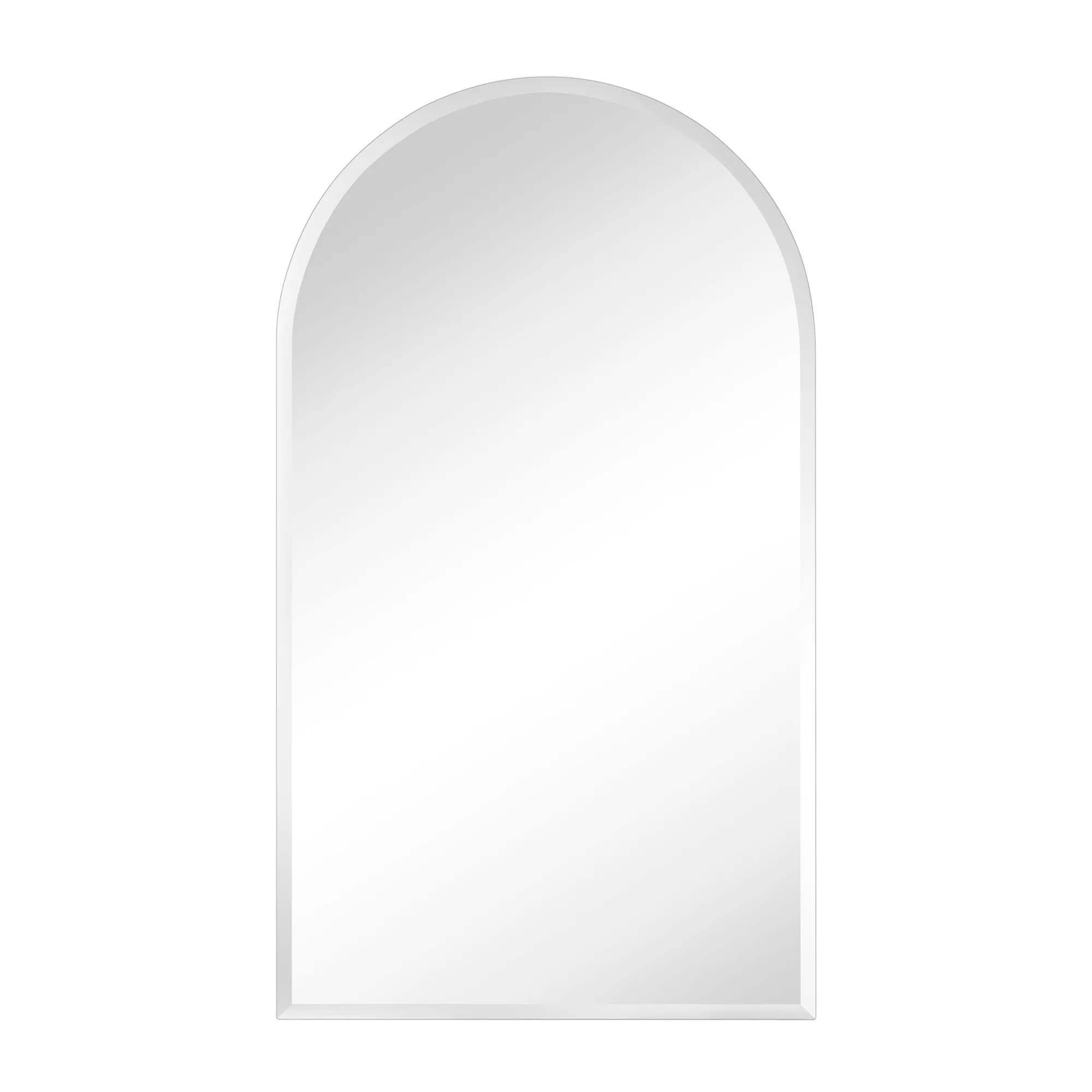 Arched Recess and Surface Mount Frameless Medicine Cabinet with Mirror