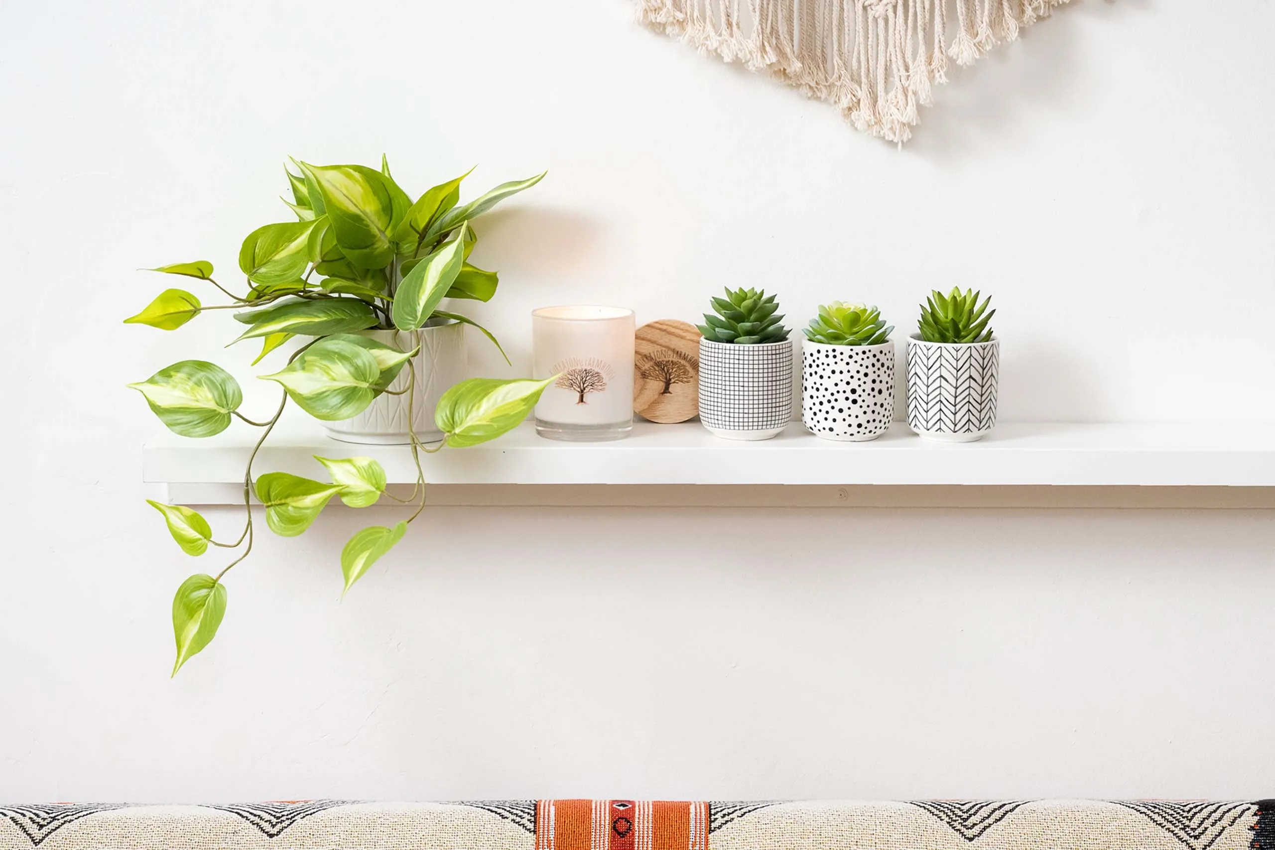 Artificial trailing ivy plant | Faux pothos plant | Trailing Ivy pothos Plant with White Ceramic Pot | Light Green Faux Ivy Plant with White Pot|Stunning Fake plant | Fake pothos plant