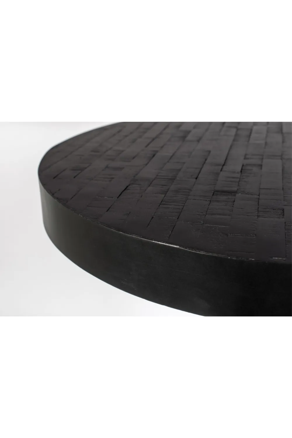 Black Round Teak Bar Table | DF Maze