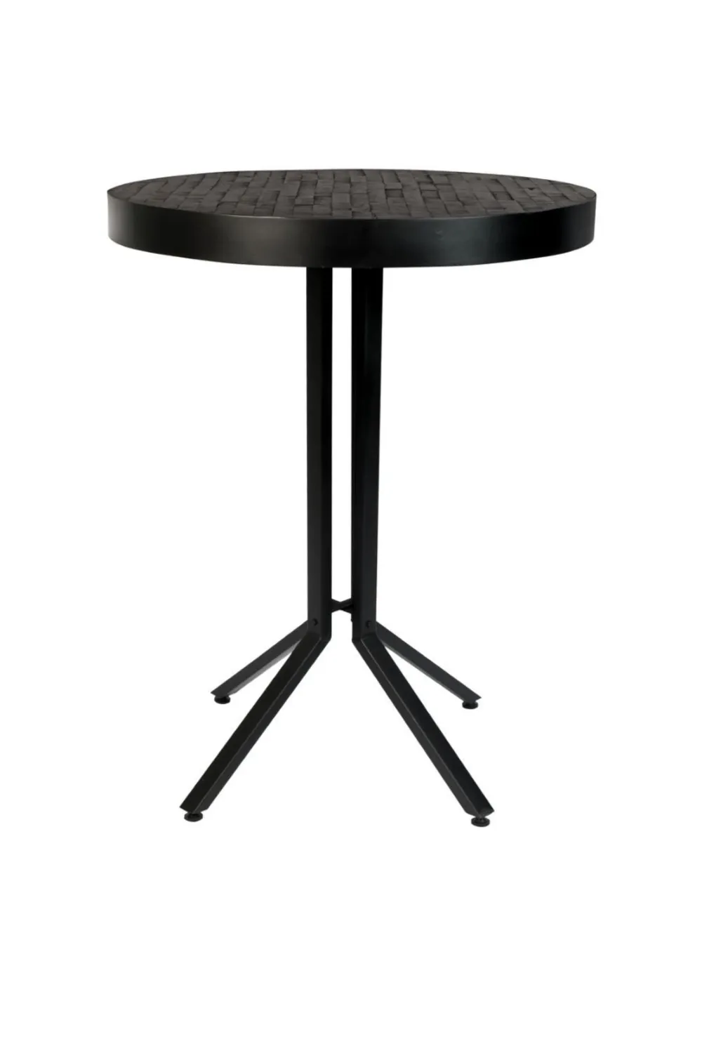 Black Round Teak Bar Table | DF Maze