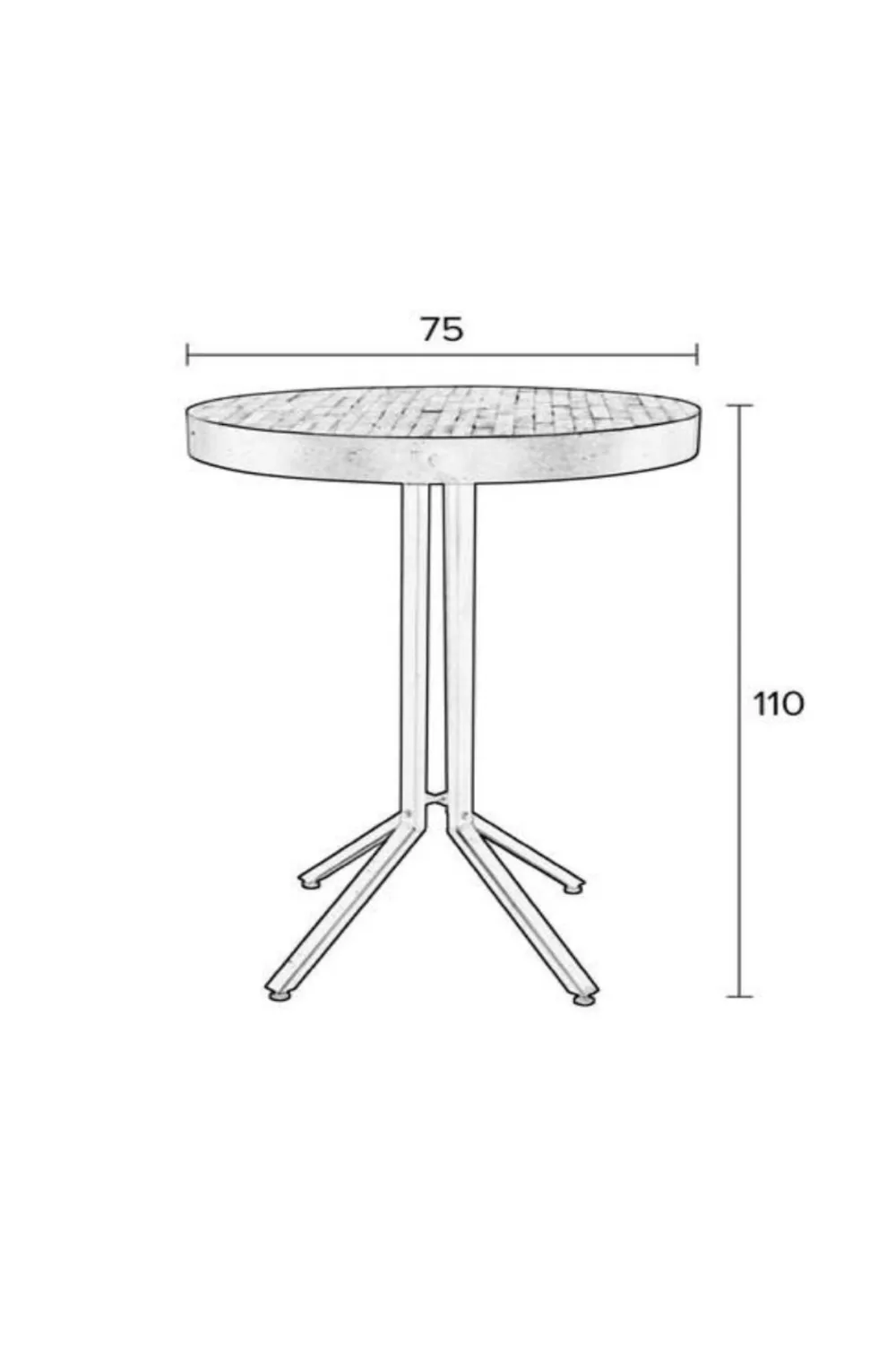 Black Round Teak Bar Table | DF Maze