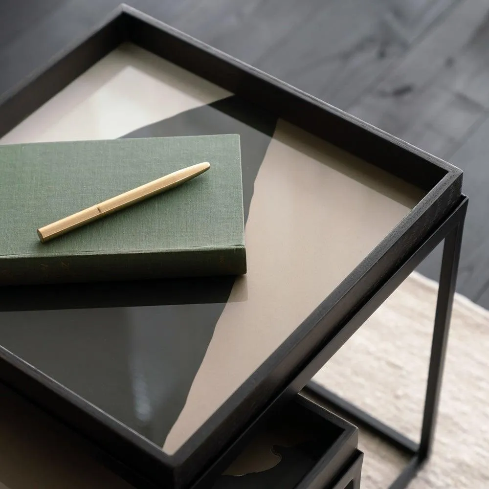 Blue Wabi Sabi Small Square Glass Tray