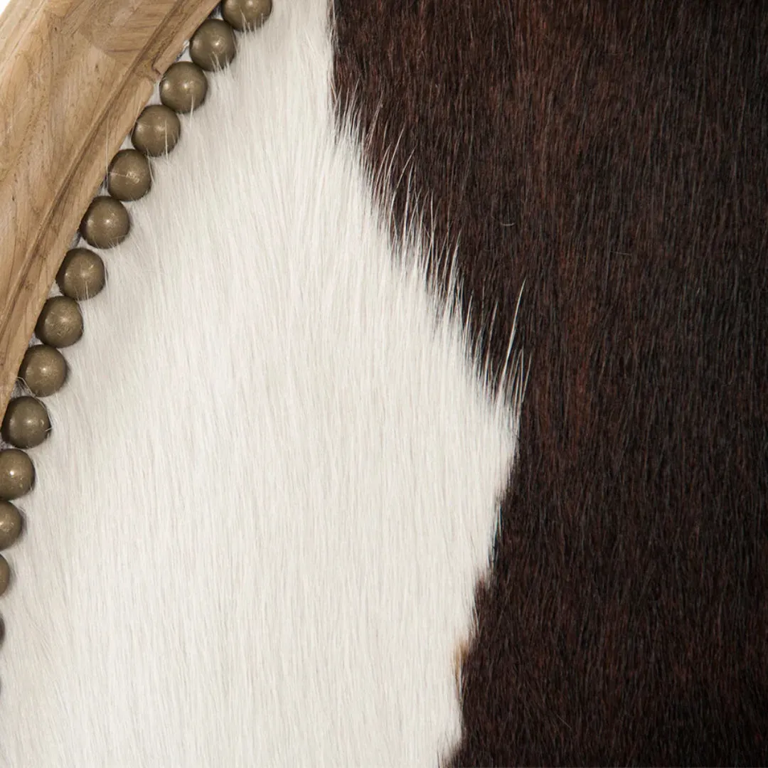 Brazilian Cowhide Brown Dining Chairs