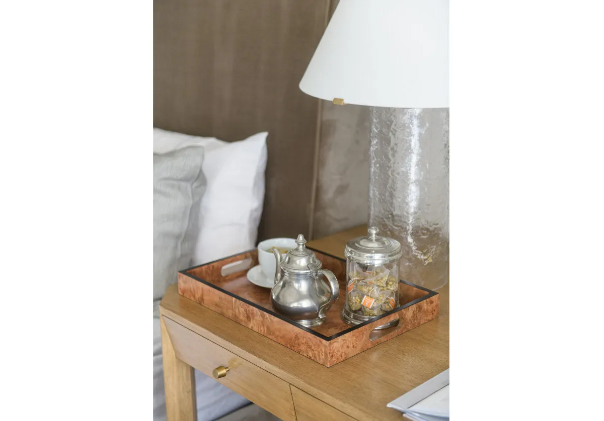 BURLED WOOD TRAY | MATTE