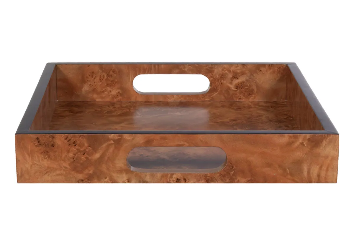 BURLED WOOD TRAY | MATTE