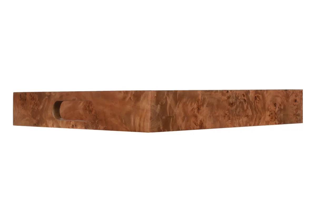 BURLED WOOD TRAY | MATTE