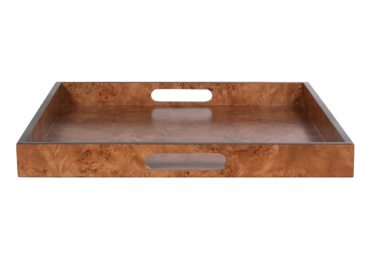 BURLED WOOD TRAY | MATTE