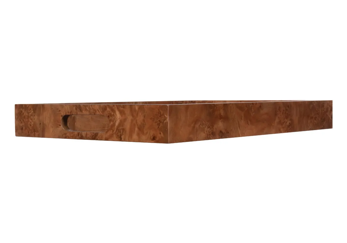 BURLED WOOD TRAY | MATTE