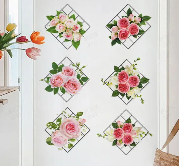 Buy 2 Get 1 Free3D Green Plant Wall Sticker