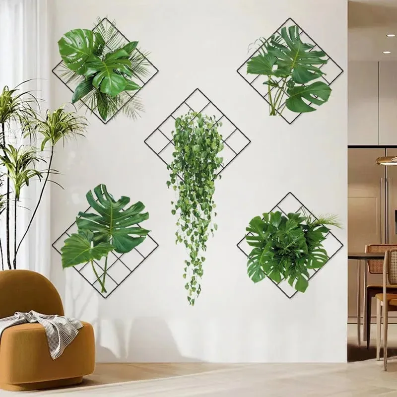 Buy 2 Get 1 Free3D Green Plant Wall Sticker