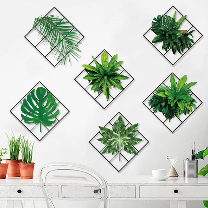 Buy 2 Get 1 Free3D Green Plant Wall Sticker