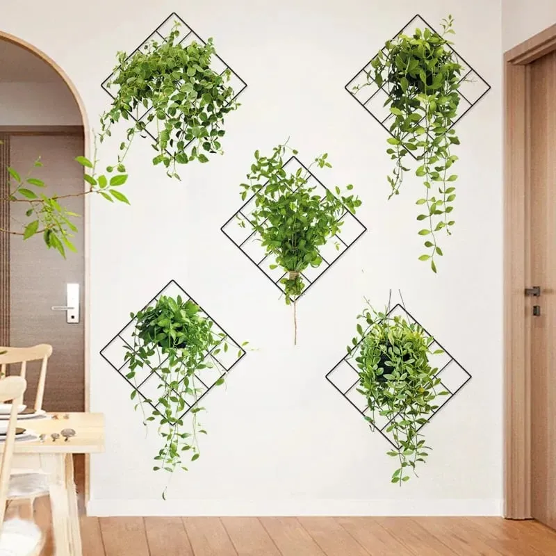 Buy 2 Get 1 Free3D Green Plant Wall Sticker