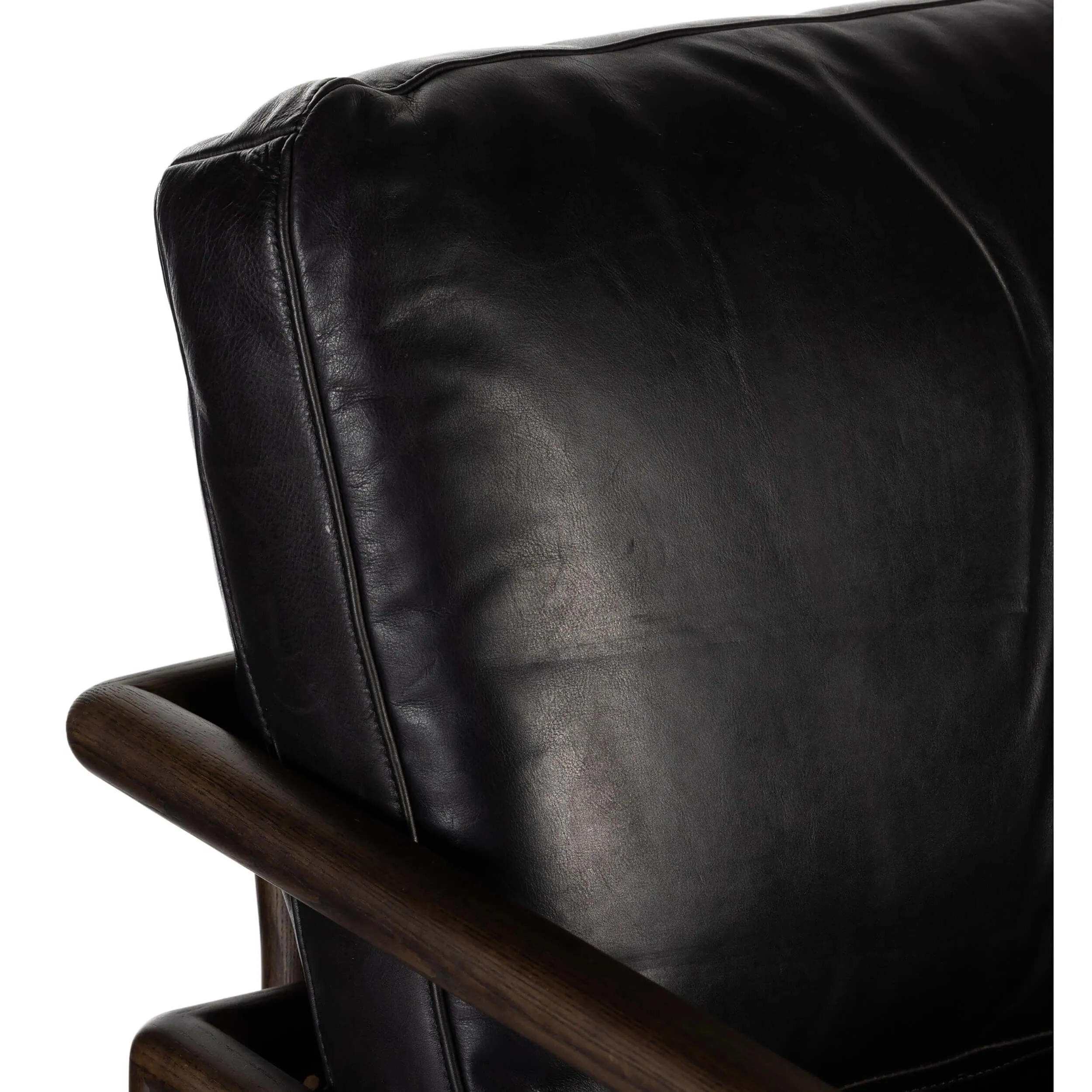 Carlin Leather Chair, Heirloom Black