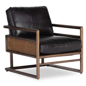 Carlin Leather Chair, Heirloom Black