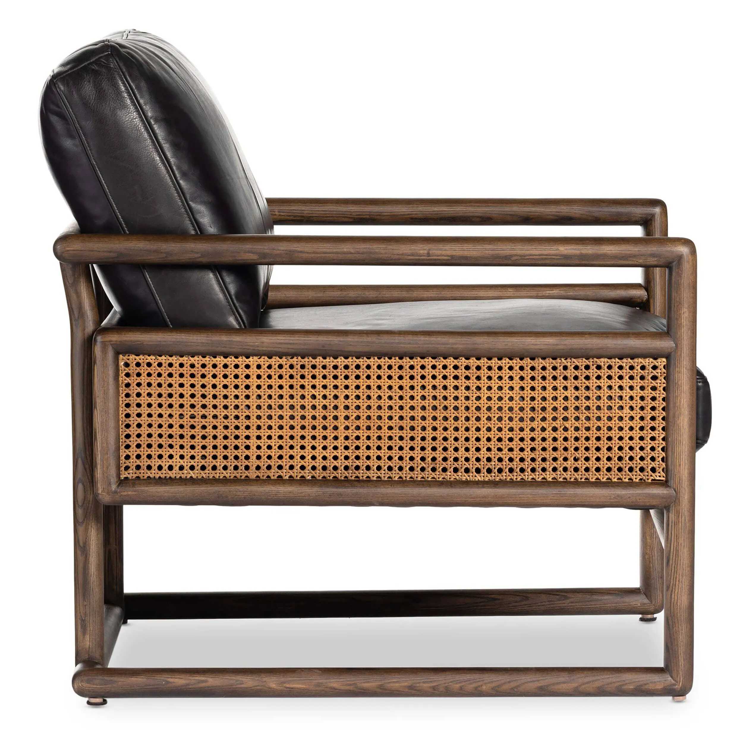 Carlin Leather Chair, Heirloom Black