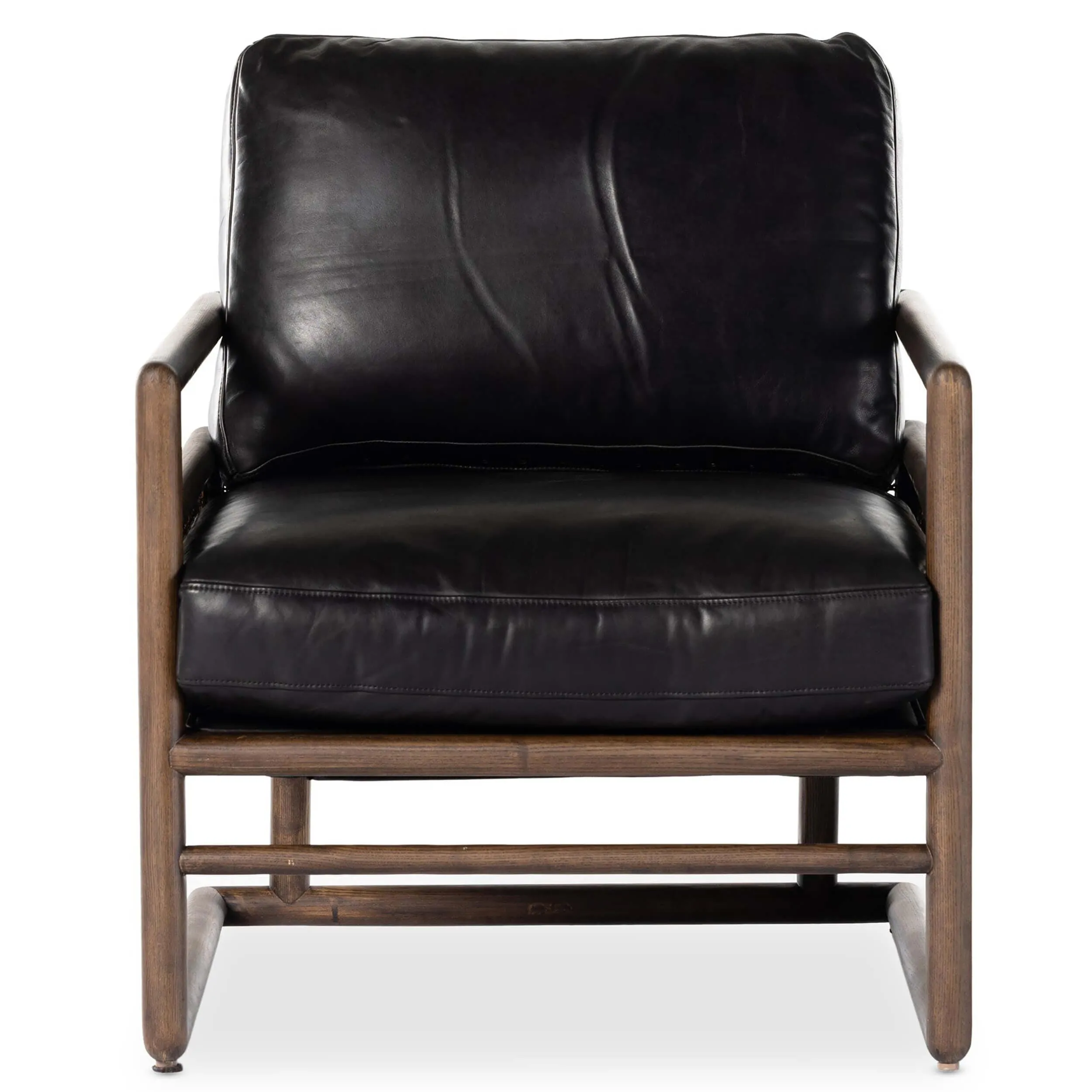 Carlin Leather Chair, Heirloom Black