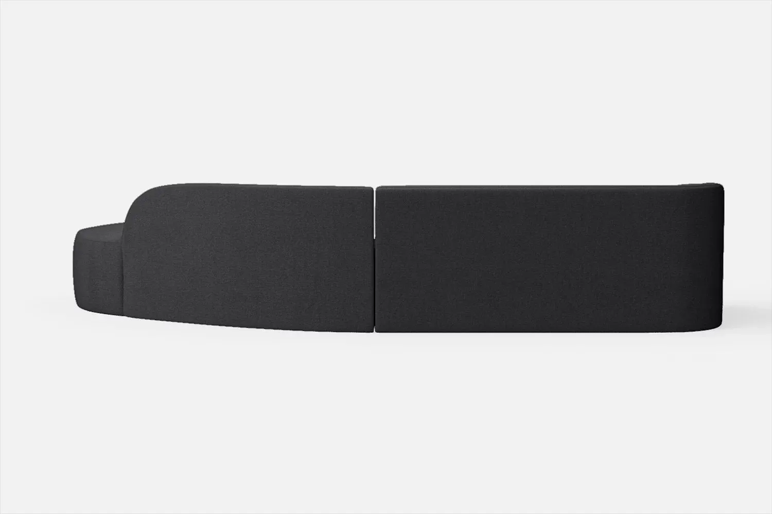 Caserta 4 Seater Right Hand Facing Chaise Lounge Corner Sofa Dark Grey Linen Fabric
