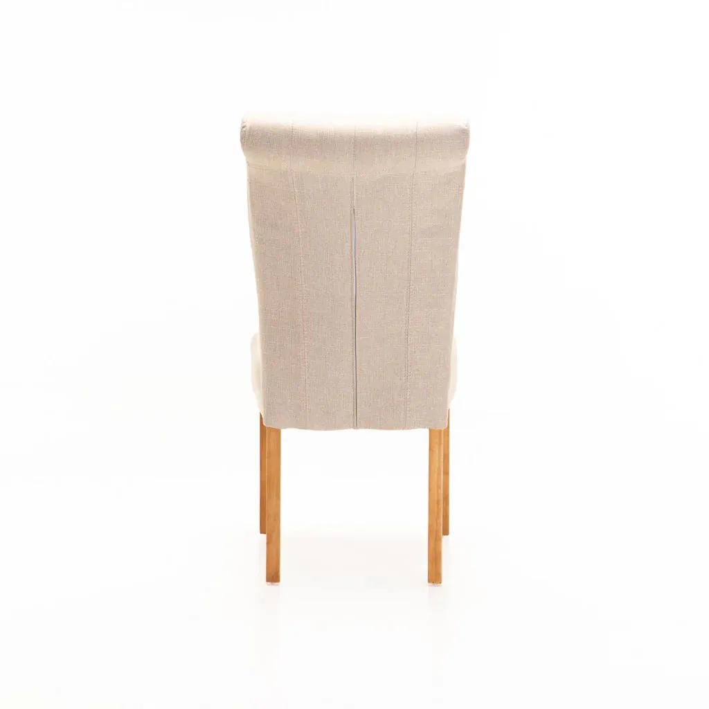 CHESTERFIELD FABRIC DINING CHAIR