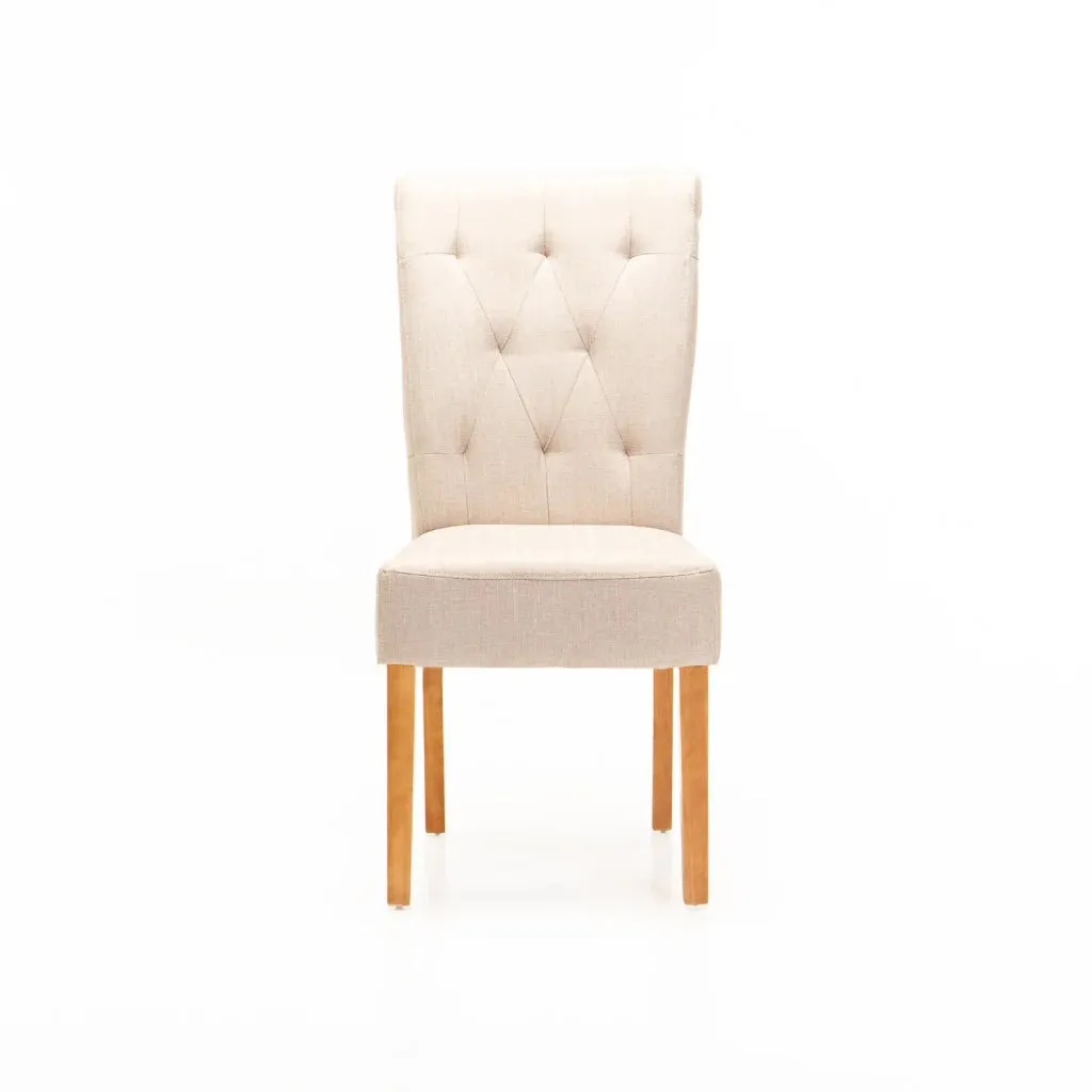 CHESTERFIELD FABRIC DINING CHAIR