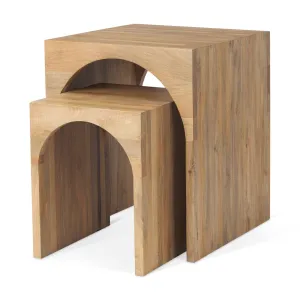 Chloe Accent Table Light Brown Wood