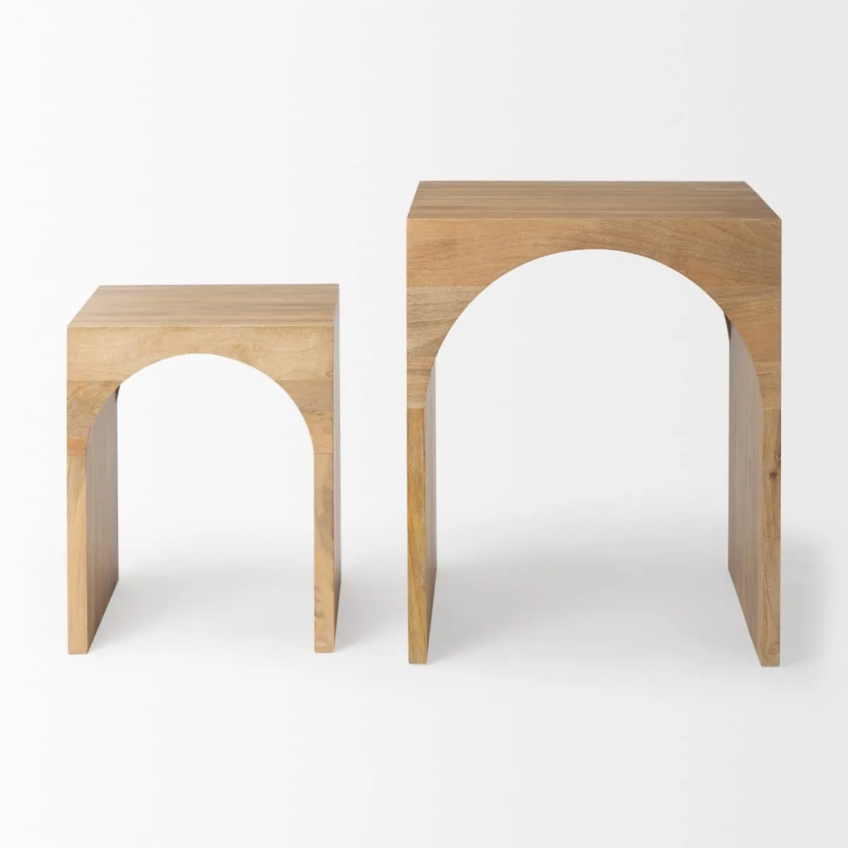 Chloe Accent Table Light Brown Wood