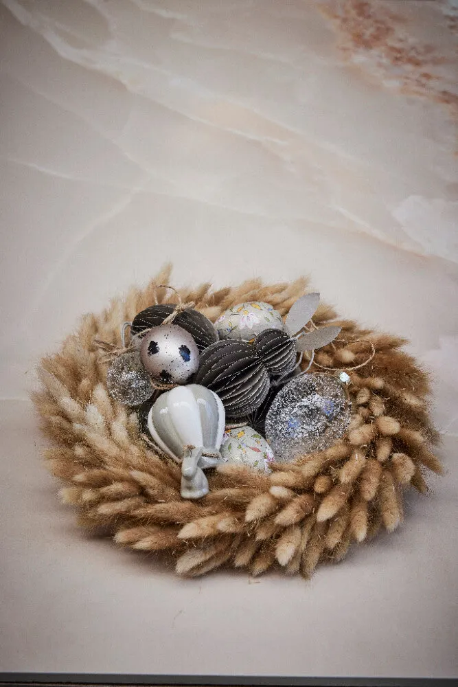 Cilla Bunny Tails wreath Ø30 cm. linen