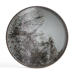 Clear Large Round Mirror Tray