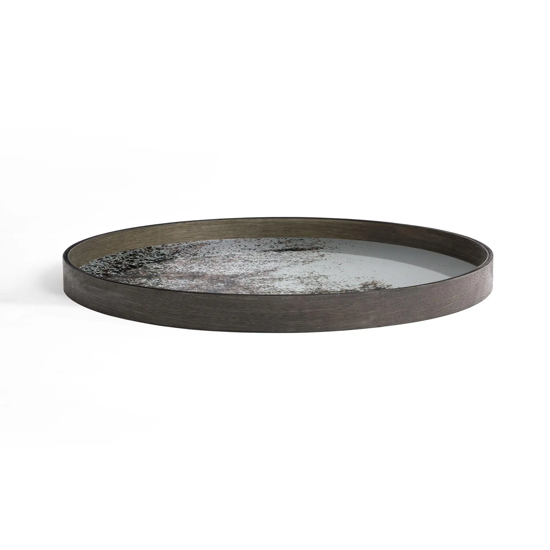 Clear Large Round Mirror Tray