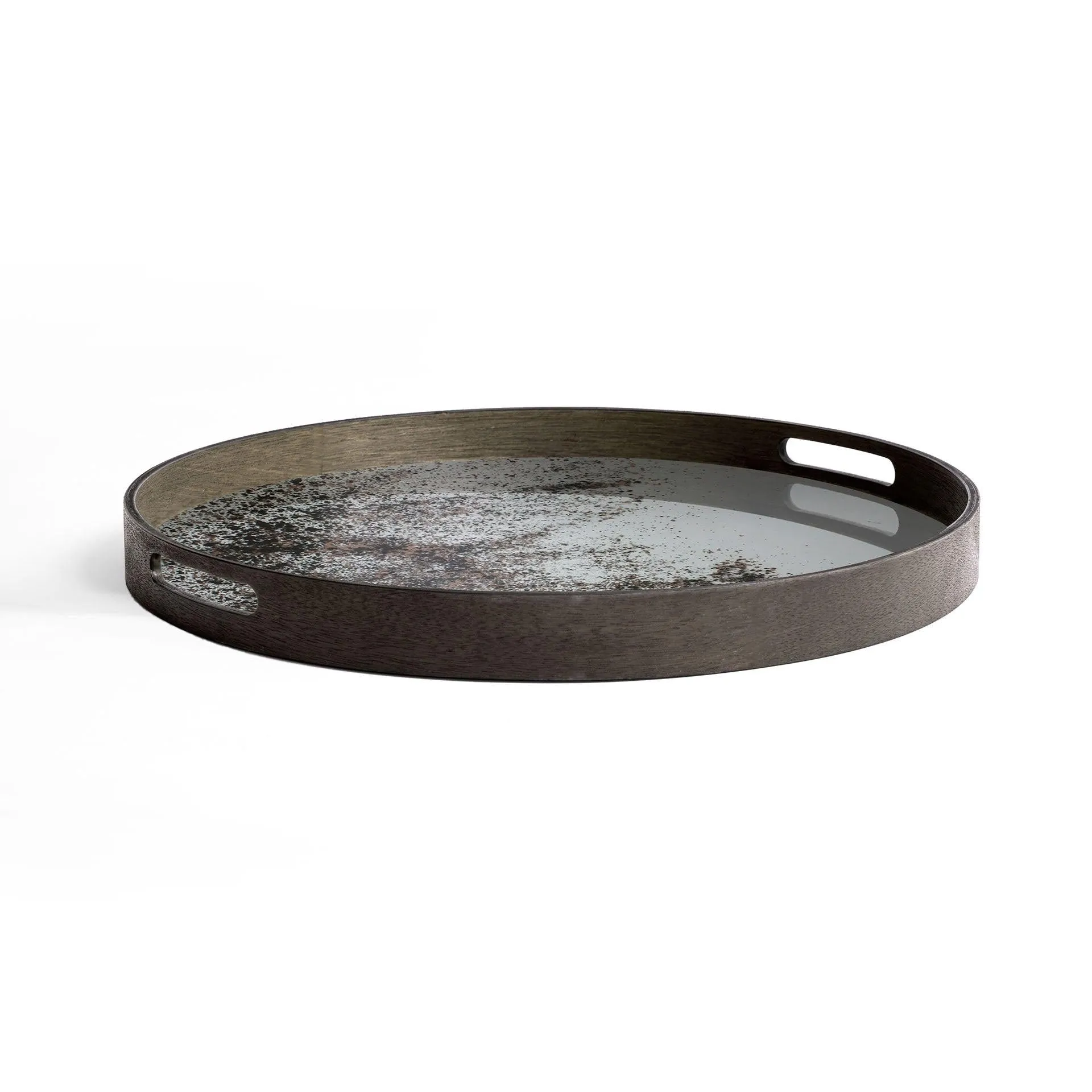 Clear Small Round Mirror Tray