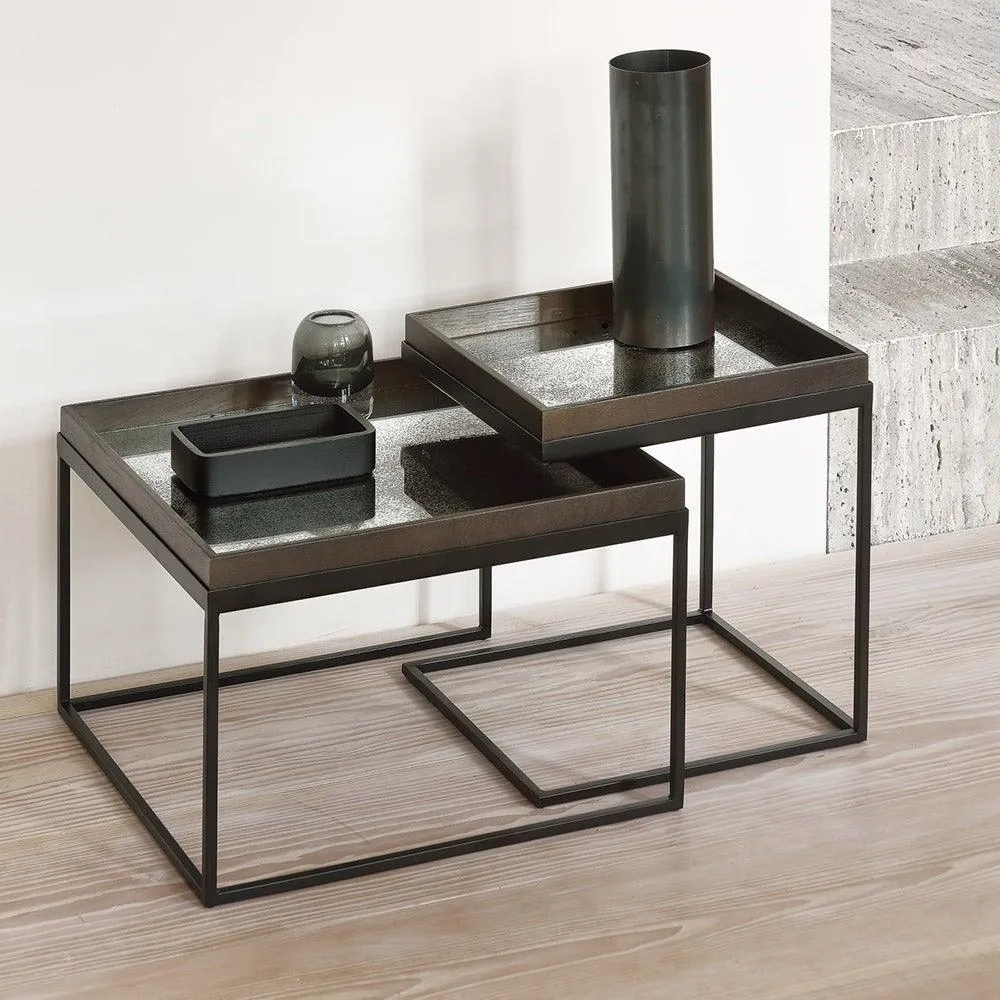 Clear Square Large Mirror Tray