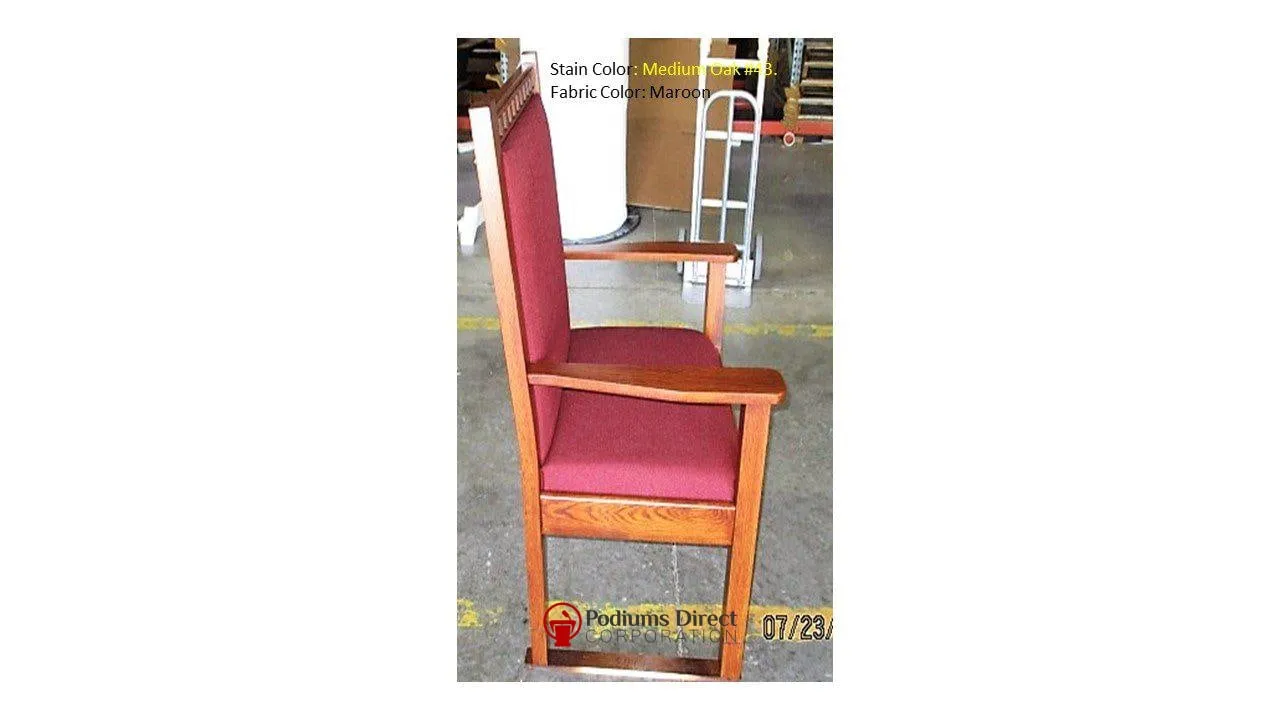 Clergy Church Chair NO 900  Series 44" Height Side Pulpit Chair