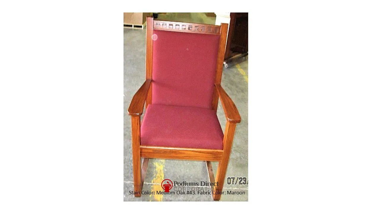 Clergy Church Chair NO 900  Series 44" Height Side Pulpit Chair