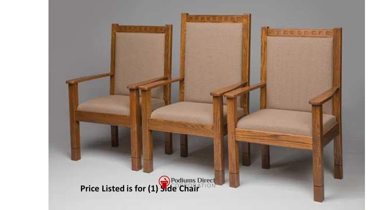 Clergy Church Chair NO 900  Series 44" Height Side Pulpit Chair